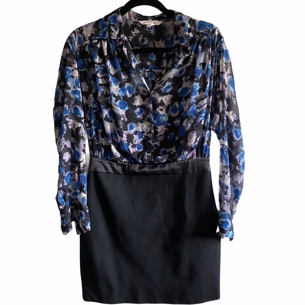 BCBGeneration sheath black and blue dress